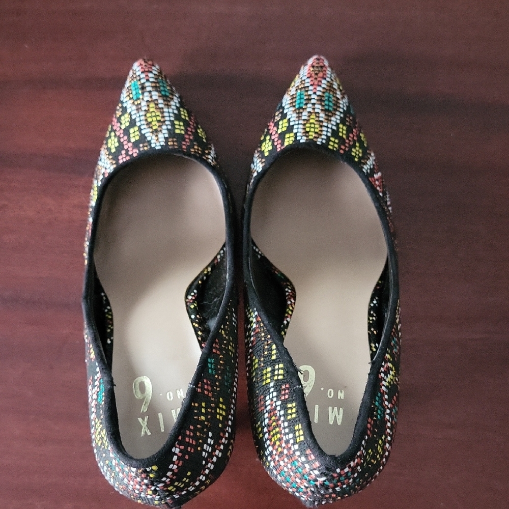 Mix No. 6 Multicolor Patterned Pointed Toe High H… - image 7
